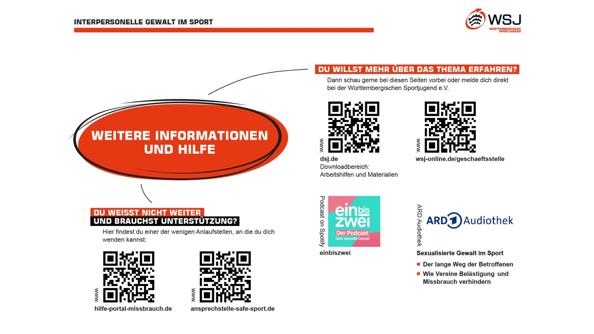 SVW Aktionswoche Kinder- und Jugendschutz Part 5: Weitere Informationen und Hilfe.